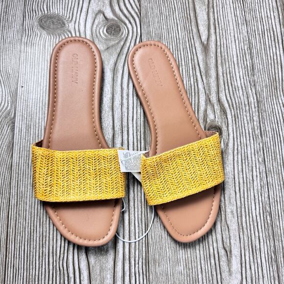 Old Navy Women's Low Heel  Slide Sandals Yellow Sz 7 NWT - Picture 4 of 9